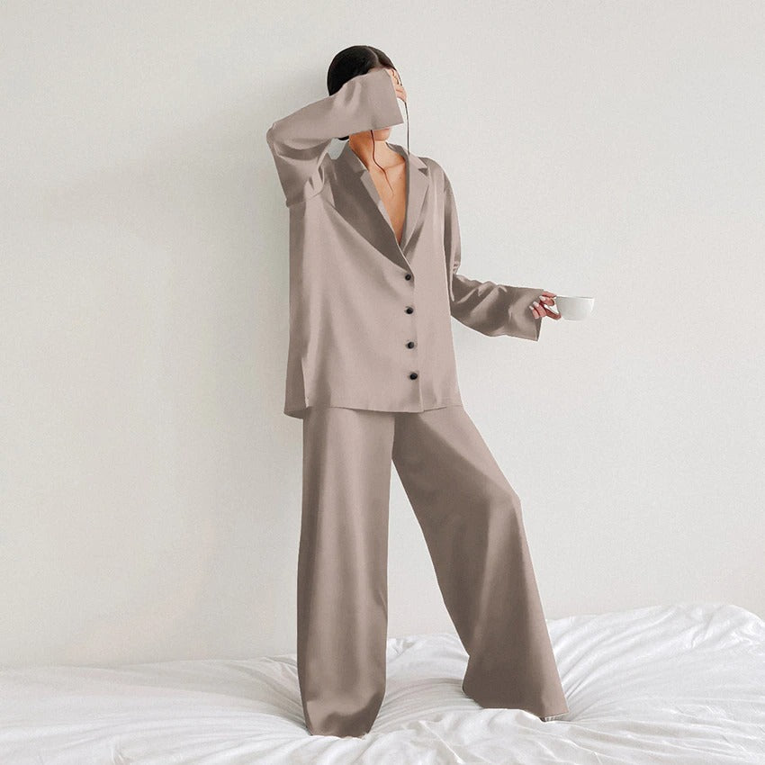 Women's Single-Breasted Long Sleeves Suits-Original Pajamas
