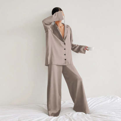Women's Single-Breasted Long Sleeves Suits-Original Pajamas