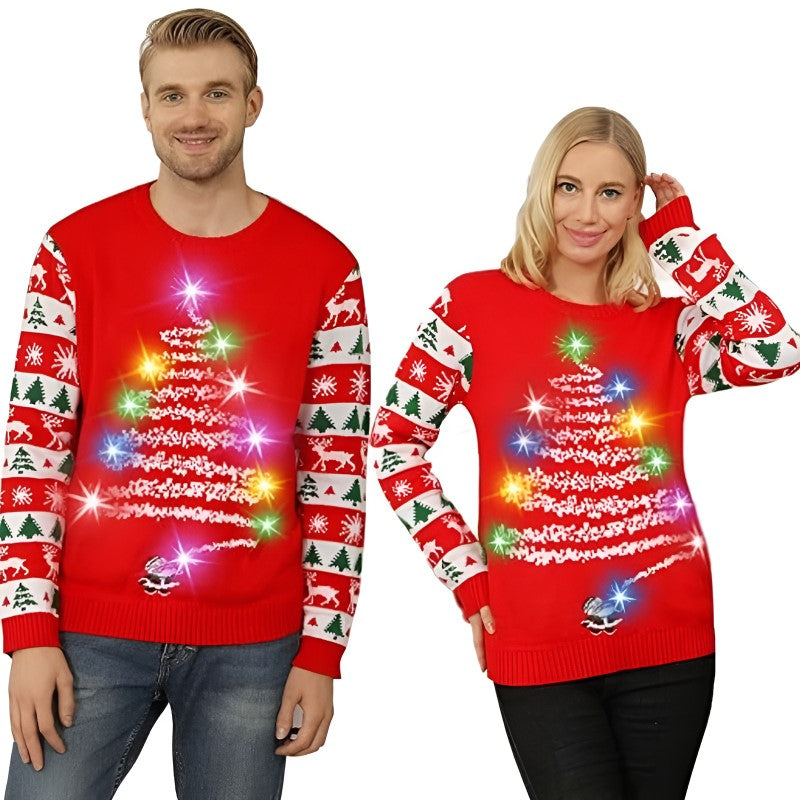 Illuminated Festive Christmas Sweater-Original Pajamas
