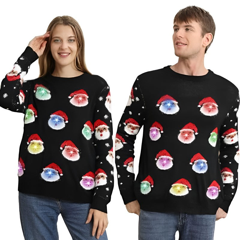 Illuminated Festive Christmas Sweater-Original Pajamas