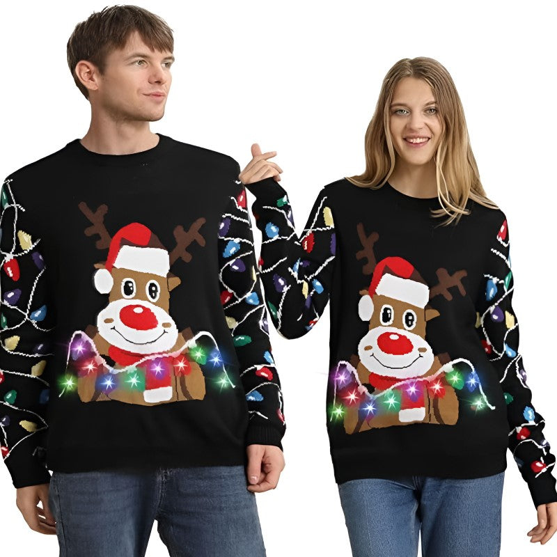 Illuminated Festive Christmas Sweater-Original Pajamas
