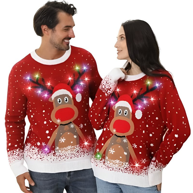 Illuminated Festive Christmas Sweater-Original Pajamas