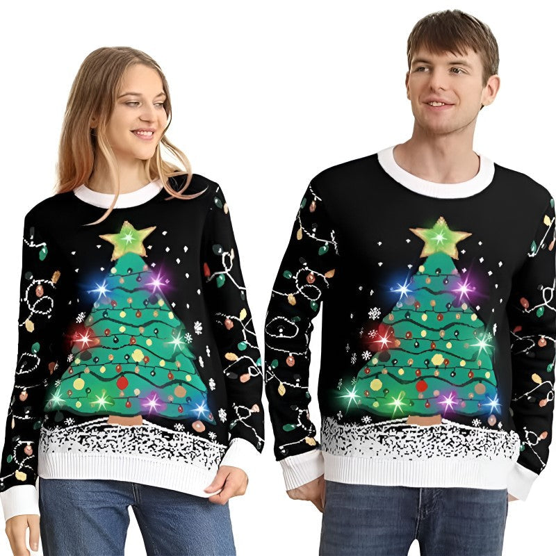 Illuminated Festive Christmas Sweater-Original Pajamas