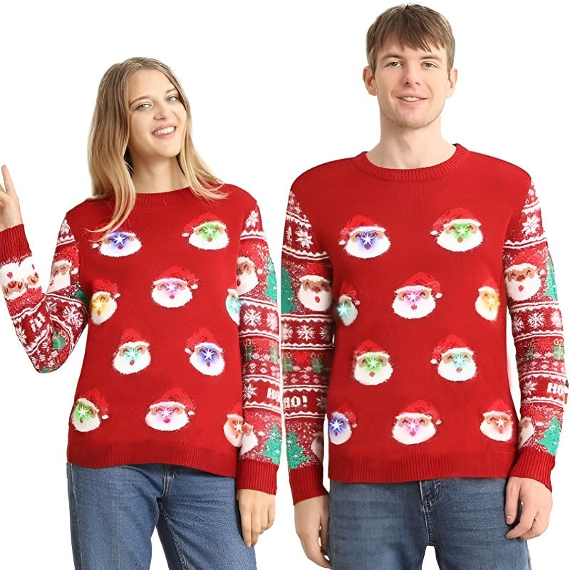 Illuminated Festive Christmas Sweater-Original Pajamas