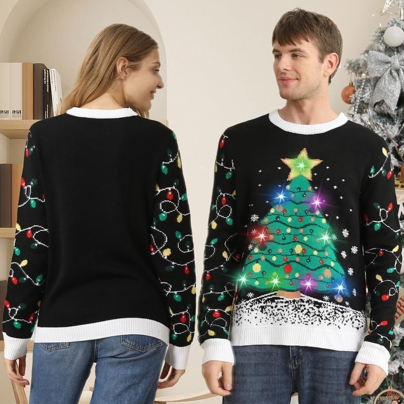Illuminated Festive Christmas Sweater-Original Pajamas