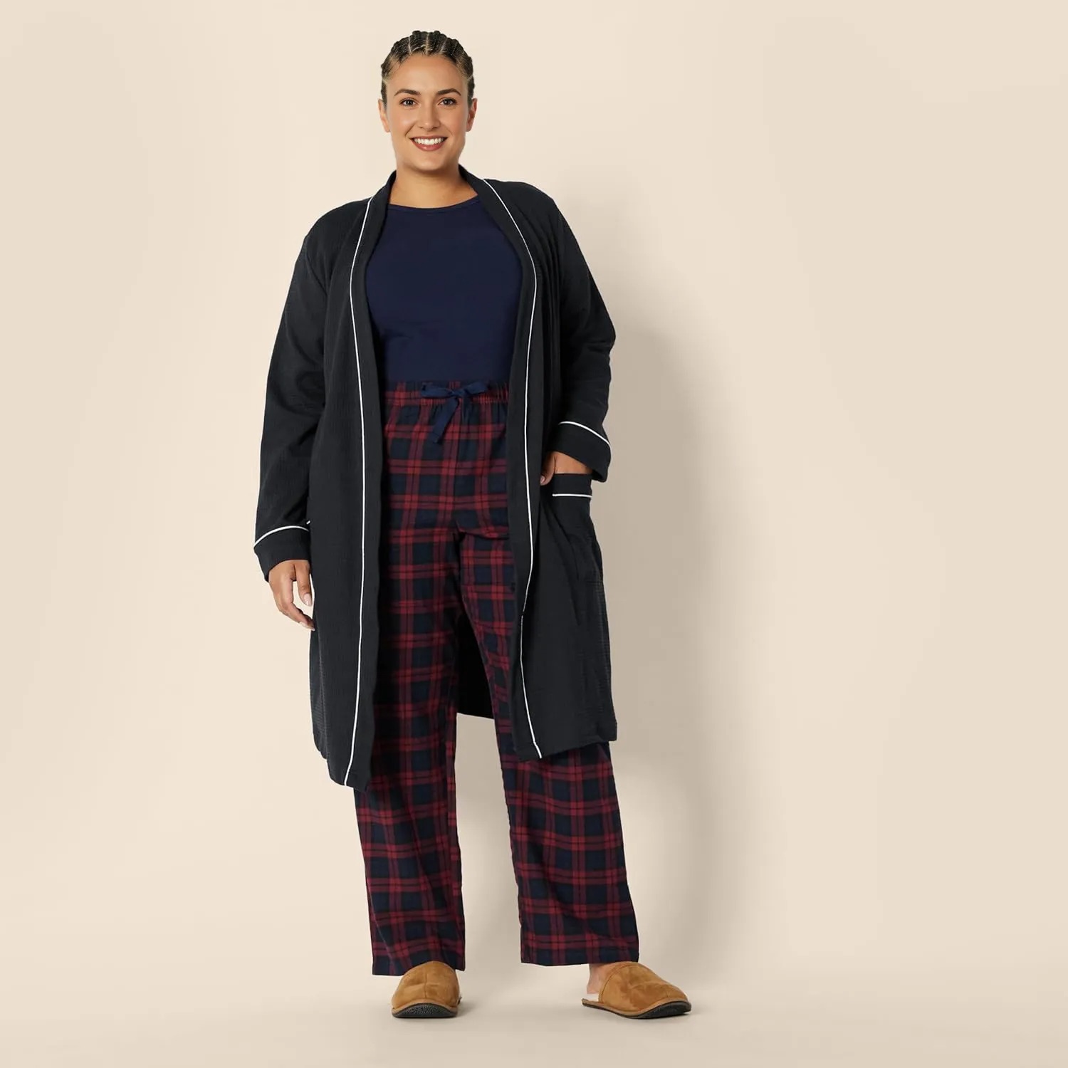 Lightweight Mid Length Bath Robe For Women