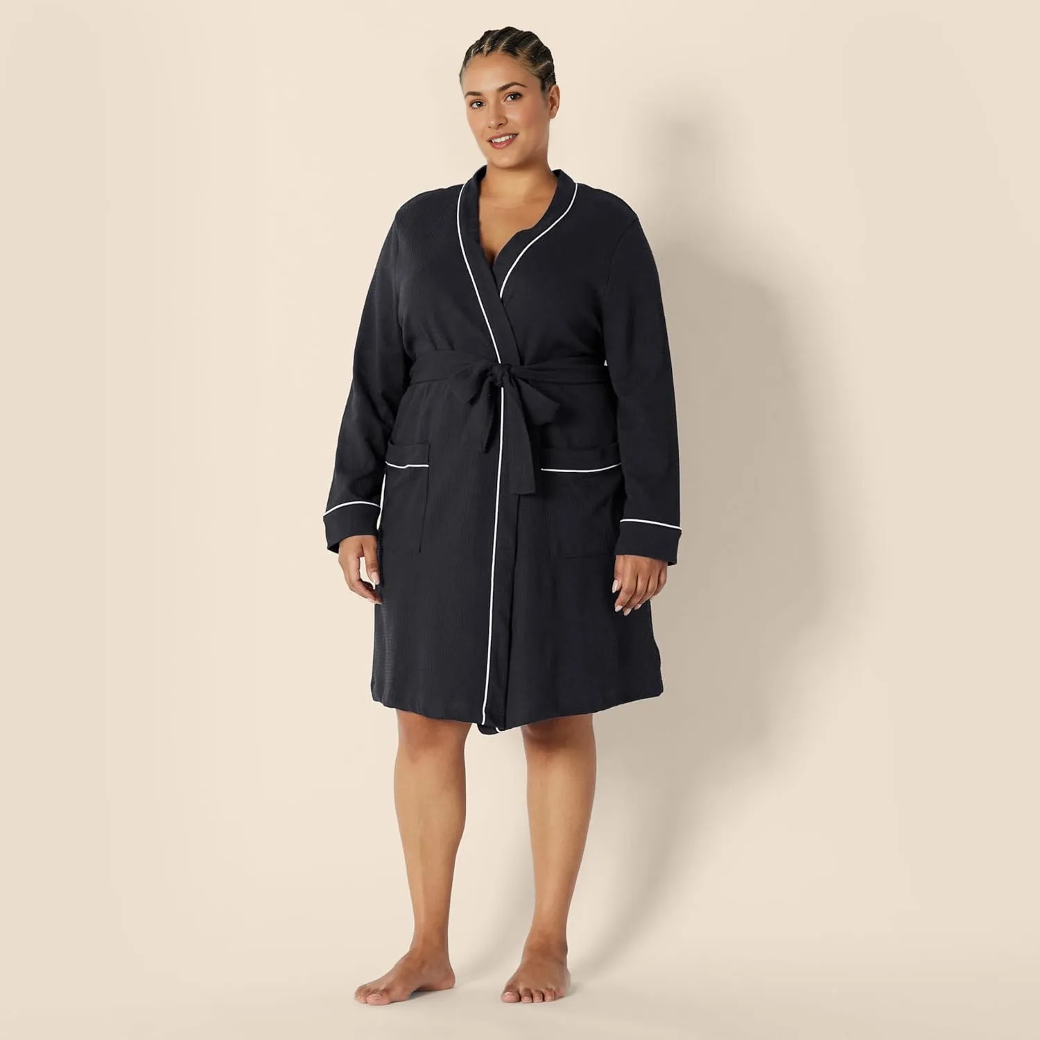 Lightweight Mid Length Bath Robe For Women