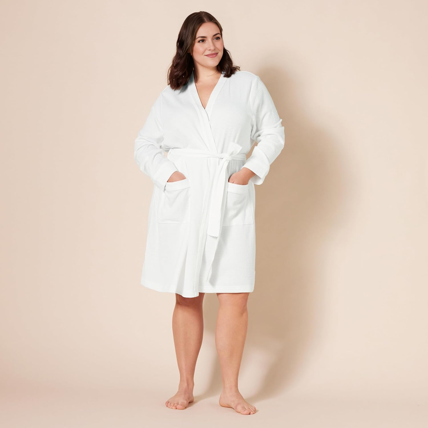 Lightweight Mid Length Bath Robe For Women