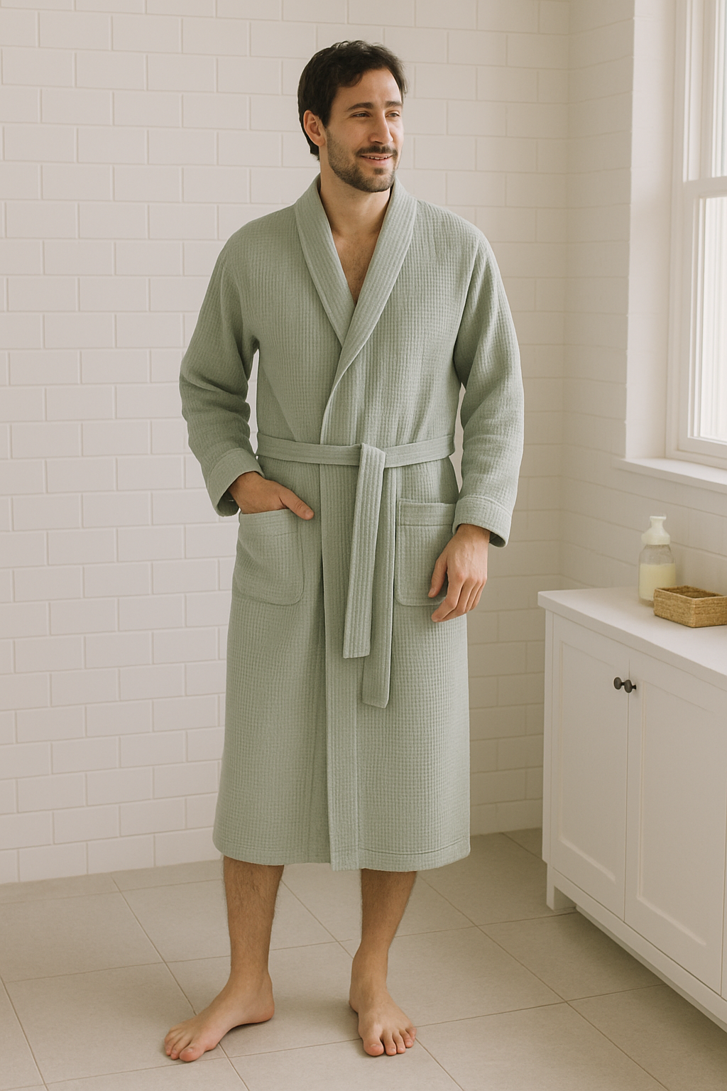 Waffle Weave Resort Robe-Original Pajamas