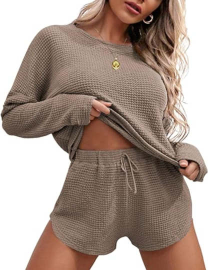 Long Sleeve Top And Knit Pajama Sets-Original Pajamas