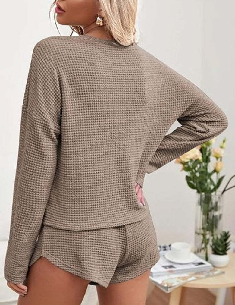 Long Sleeve Top And Knit Pajama Sets-Original Pajamas