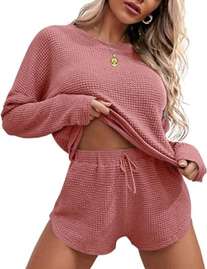 Long Sleeve Top And Knit Pajama Sets-Original Pajamas