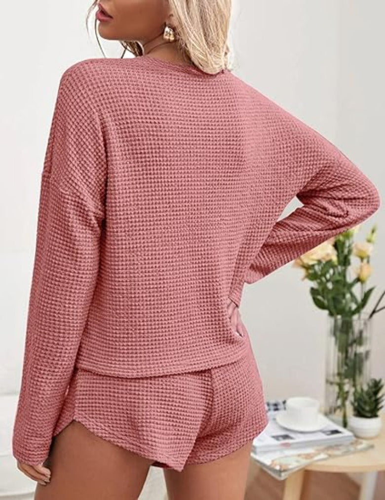 Long Sleeve Top And Knit Pajama Sets-Original Pajamas