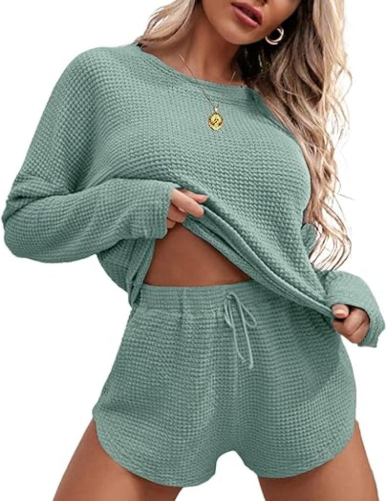 Long Sleeve Top And Knit Pajama Sets-Original Pajamas