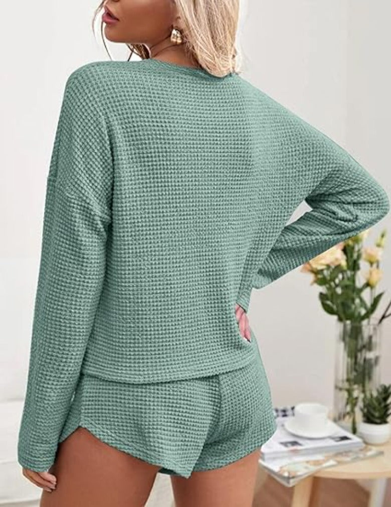 Long Sleeve Top And Knit Pajama Sets-Original Pajamas