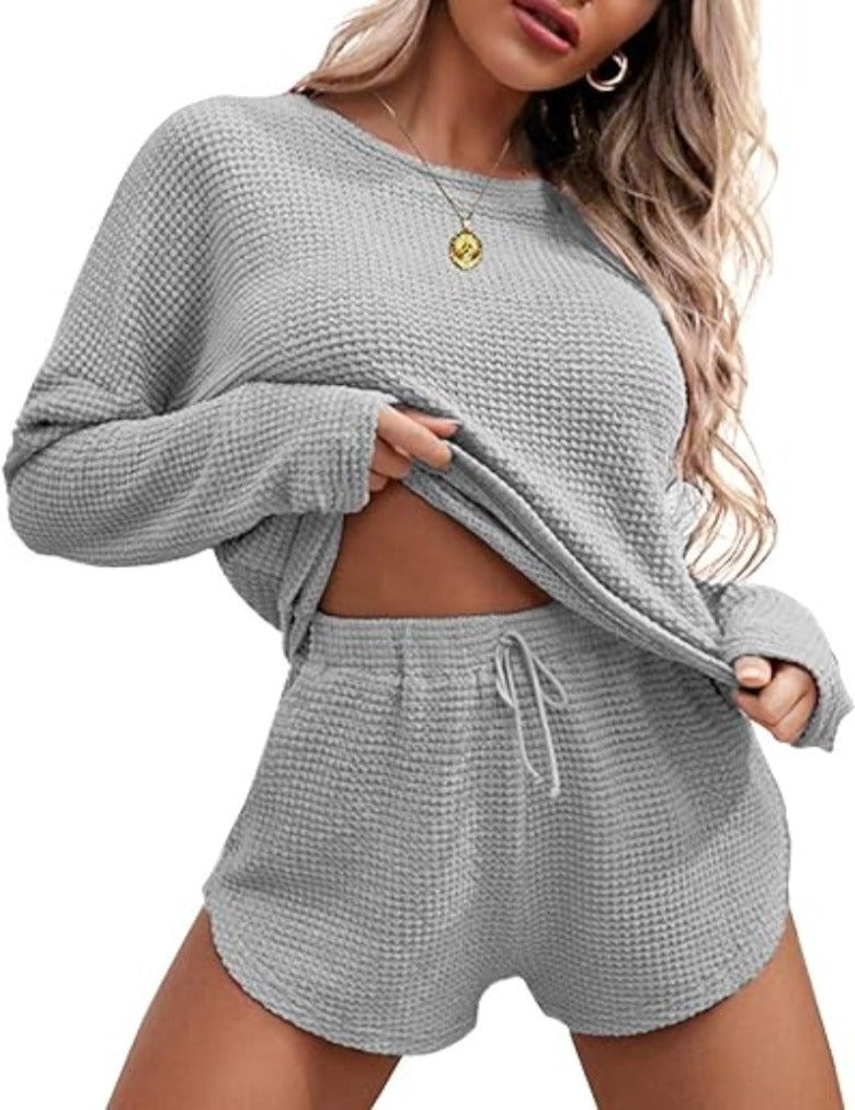 Long Sleeve Top And Knit Pajama Sets-Original Pajamas