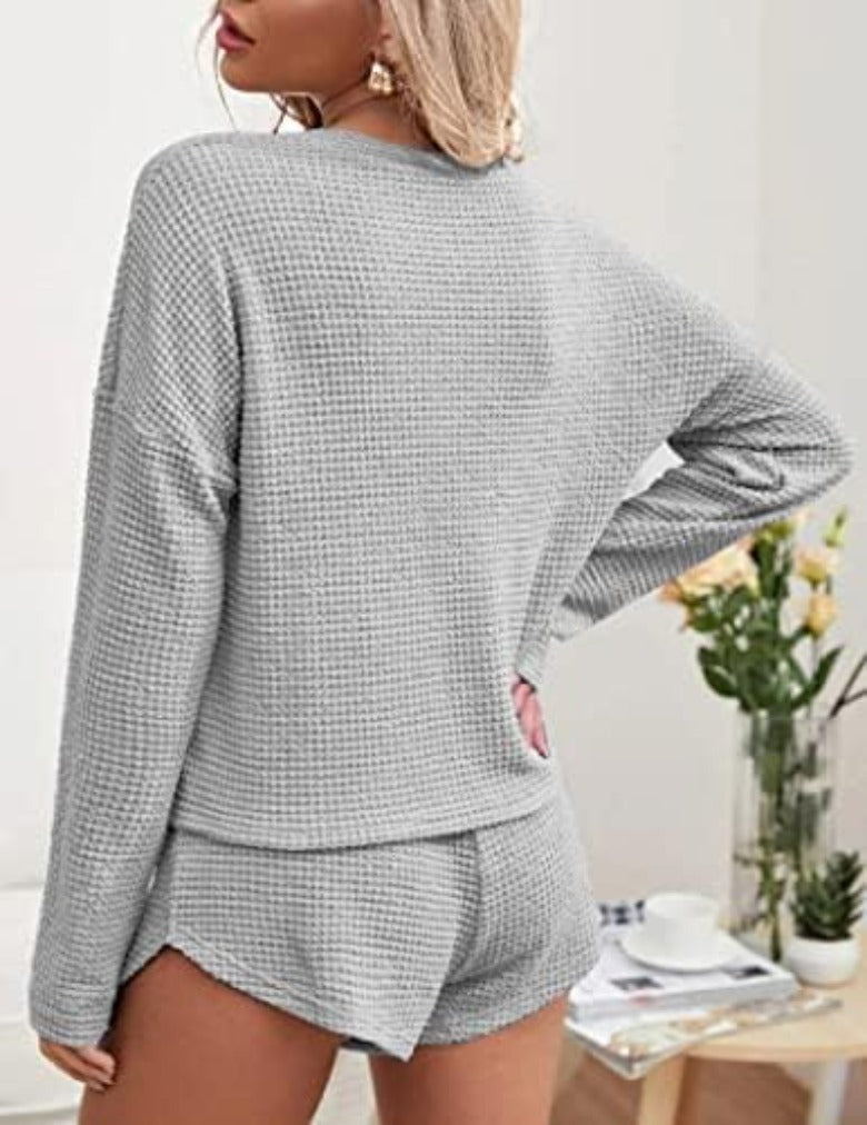 Long Sleeve Top And Knit Pajama Sets-Original Pajamas