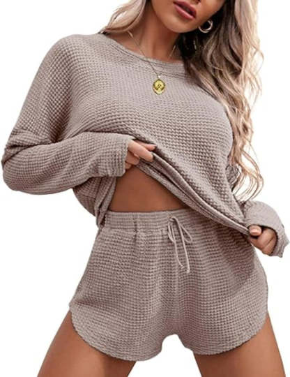 Long Sleeve Top And Knit Pajama Sets-Original Pajamas