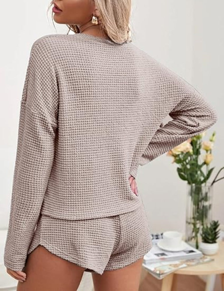 Long Sleeve Top And Knit Pajama Sets-Original Pajamas