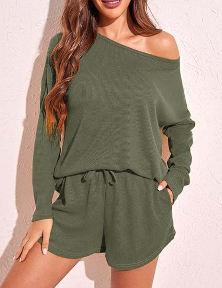 Long Sleeve Top And Knit Pajama Sets-Original Pajamas