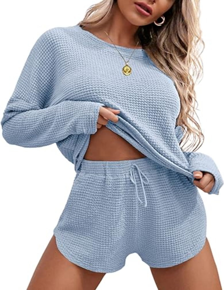 Long Sleeve Top And Knit Pajama Sets-Original Pajamas