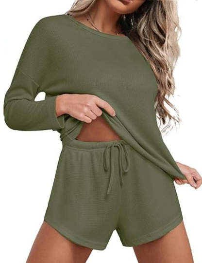 Long Sleeve Top And Knit Pajama Sets-Original Pajamas