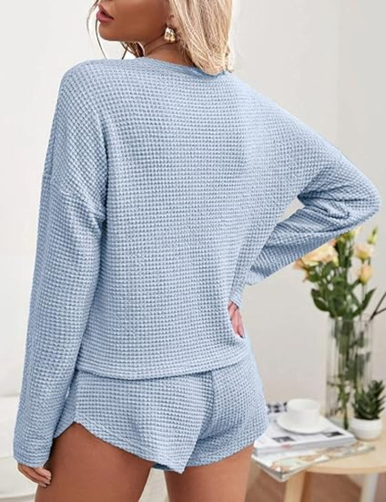 Long Sleeve Top And Knit Pajama Sets-Original Pajamas