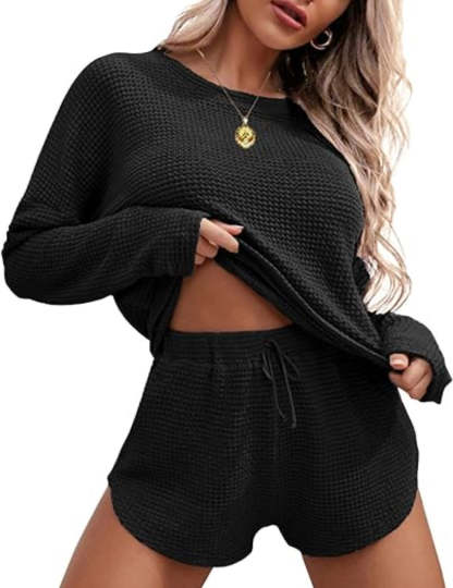 Long Sleeve Top And Knit Pajama Sets-Original Pajamas