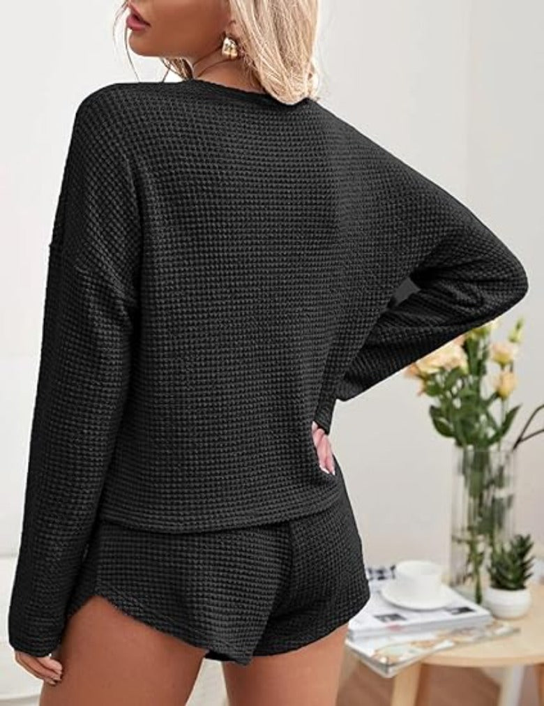 Long Sleeve Top And Knit Pajama Sets-Original Pajamas