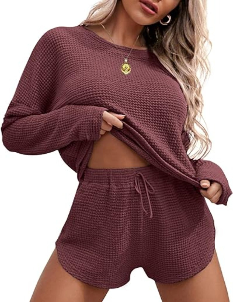 Long Sleeve Top And Knit Pajama Sets-Original Pajamas