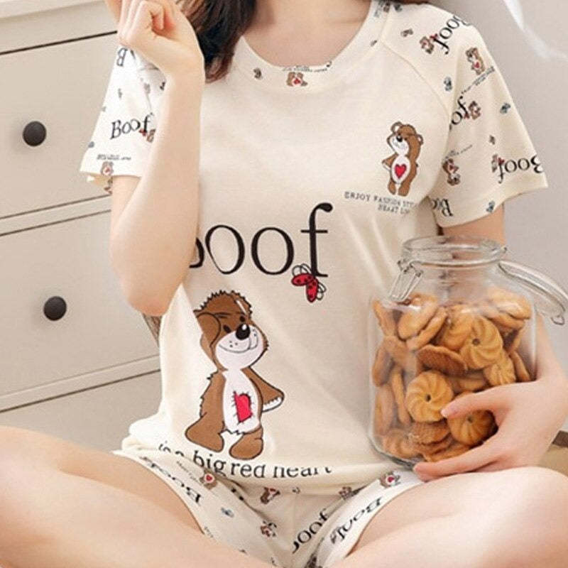 Women's Cartoon Comfortable Pajamas Set-Original Pajamas