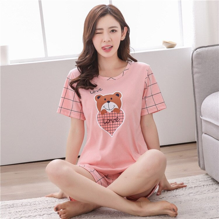 Women's Cartoon Comfortable Pajamas Set-Original Pajamas