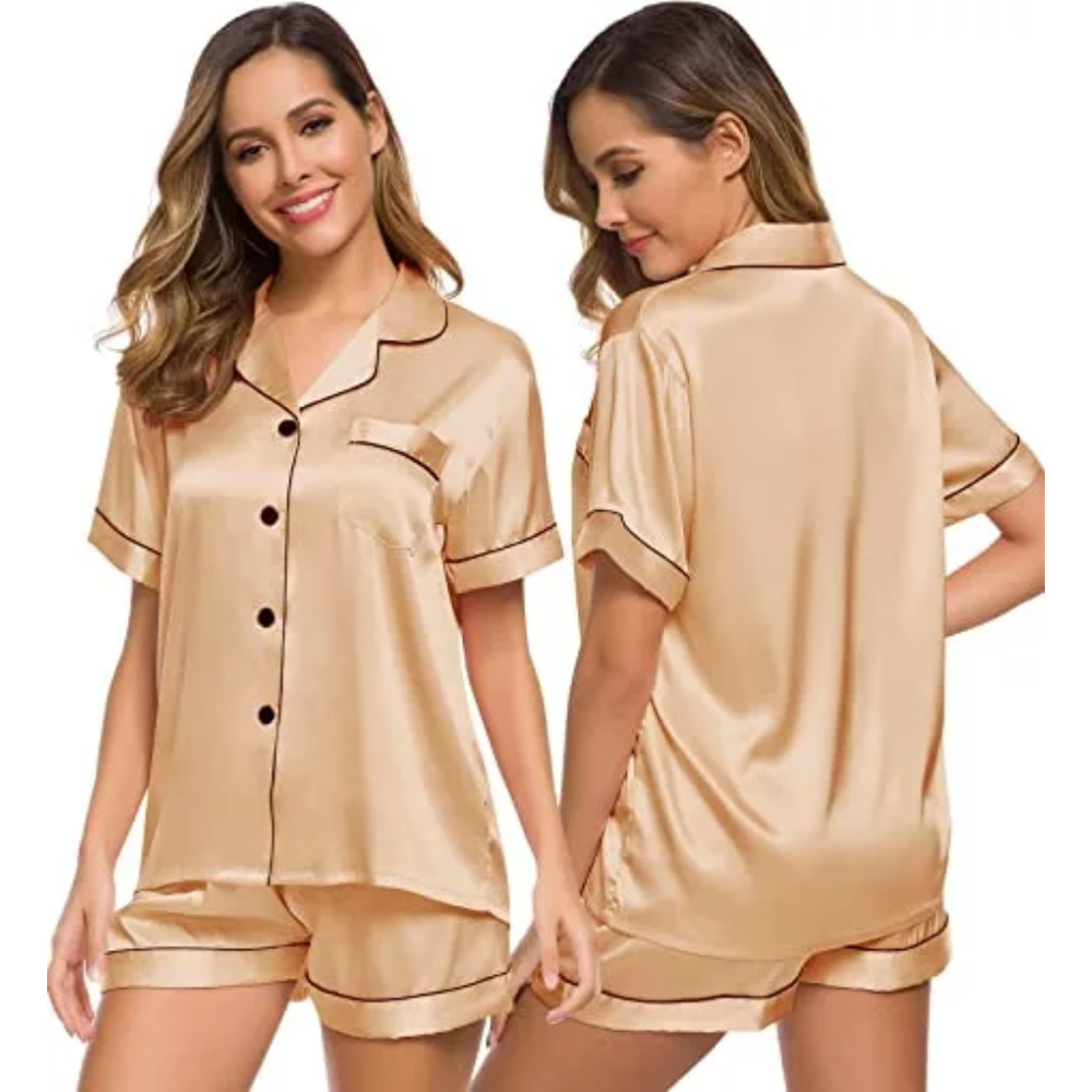 Women's Silk Satin Pajamas Set-Original PajamasWomen's Silk Satin Pajamas Set - Image 15