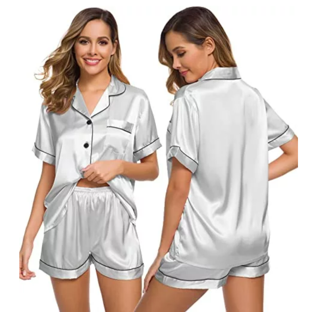 Silk Satin Pajamas Set For Women-Original PajamasSilk Satin Pajamas Set For Women - Image 8