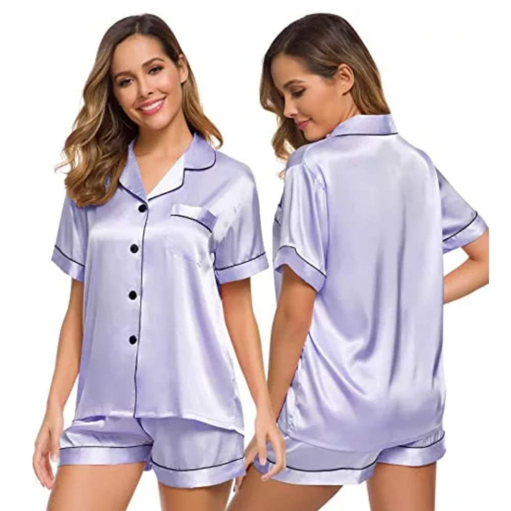 Silk Satin Pajamas Set For Women-Original PajamasSilk Satin Pajamas Set For Women - Image 10