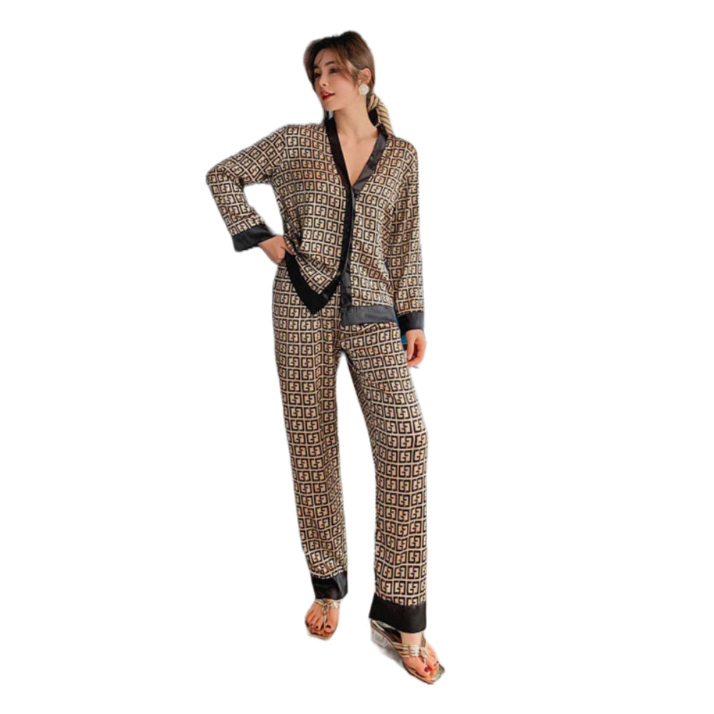 Women's Pajamas Set V Neck Design-Original Pajamas