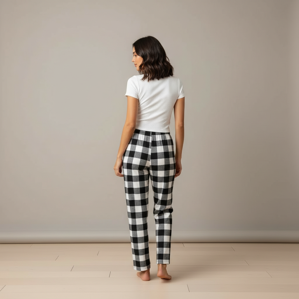 Plaid Lounge Pajama Pants for Women