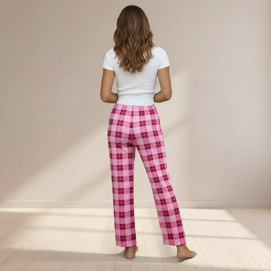 Plaid Lounge Pajama Pants for Women