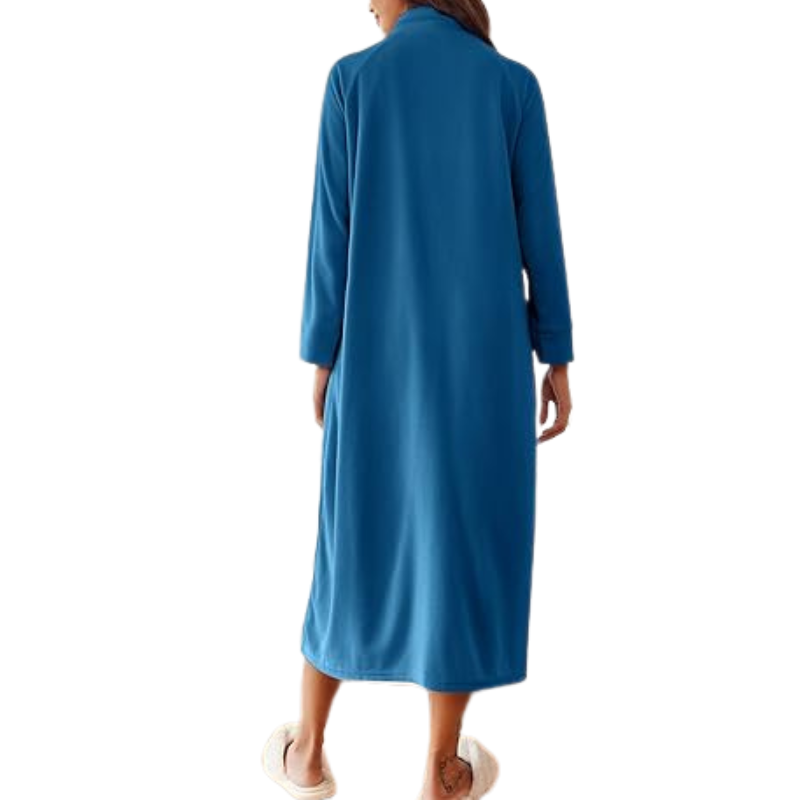 Long Sleeves Soft Bathrobe With Pockets For Women