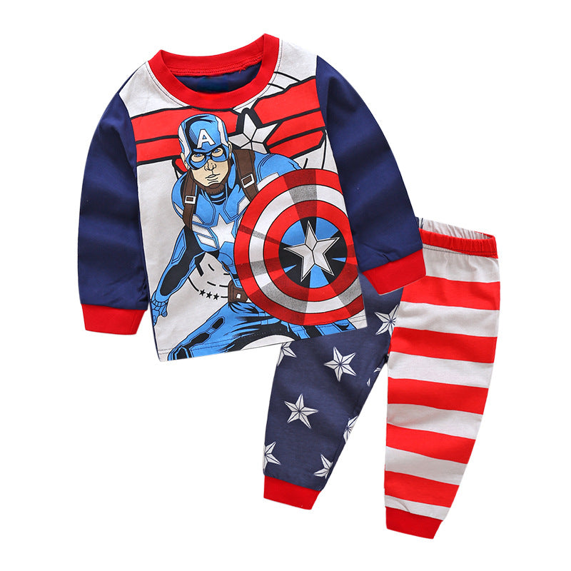 Captain America Cosplay Pajama Set For Kids