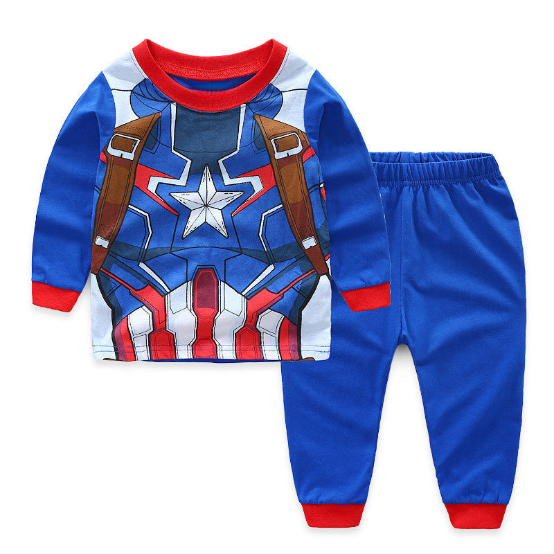 Captain America Cosplay Pajama Set For Kids