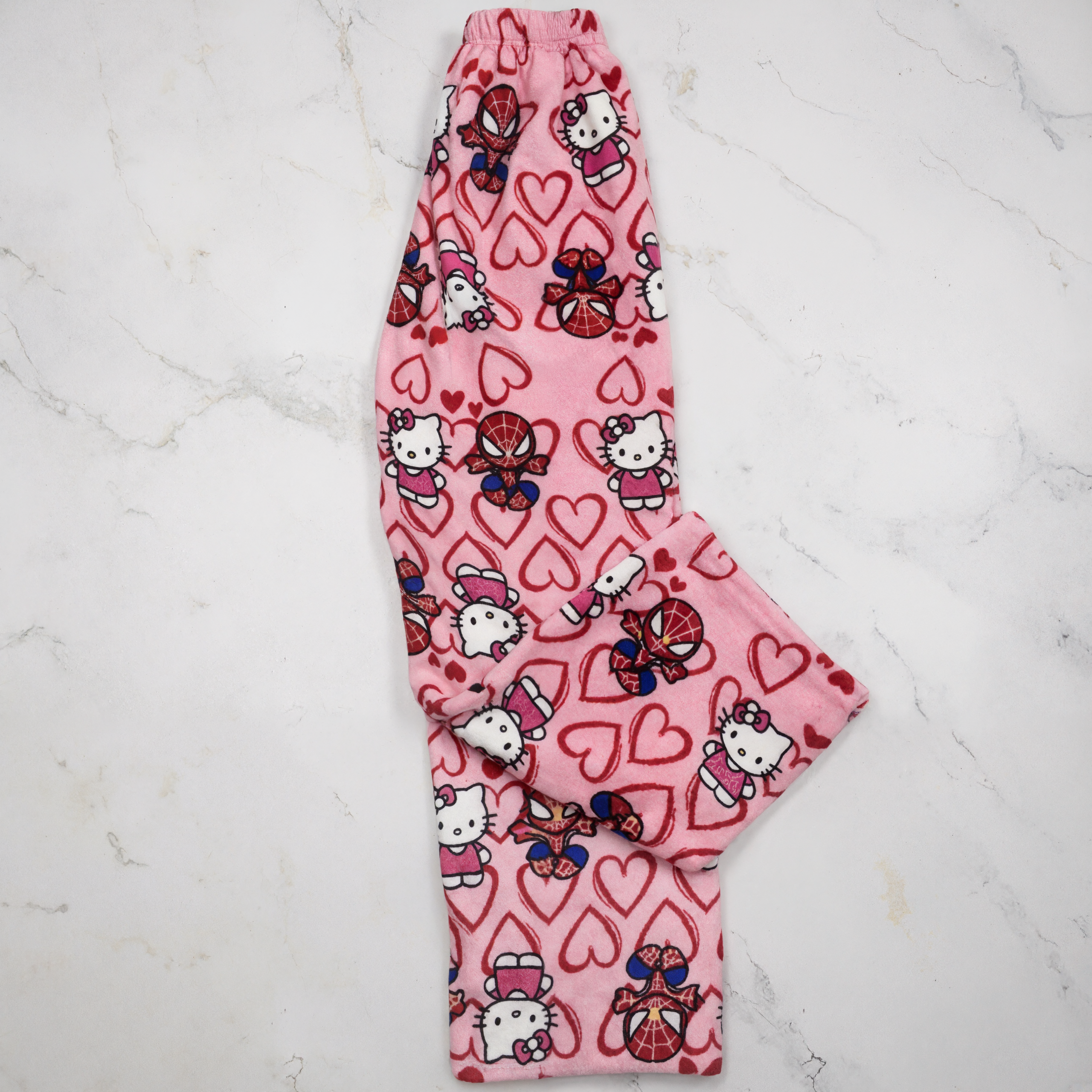 Cotton Velvet Spider Print Loose Pajama Pants