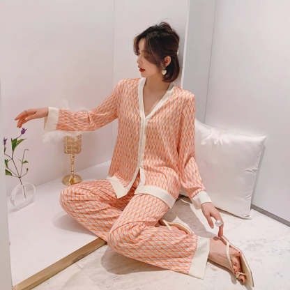 Women's Pajamas Set V Neck Design-Original Pajamas