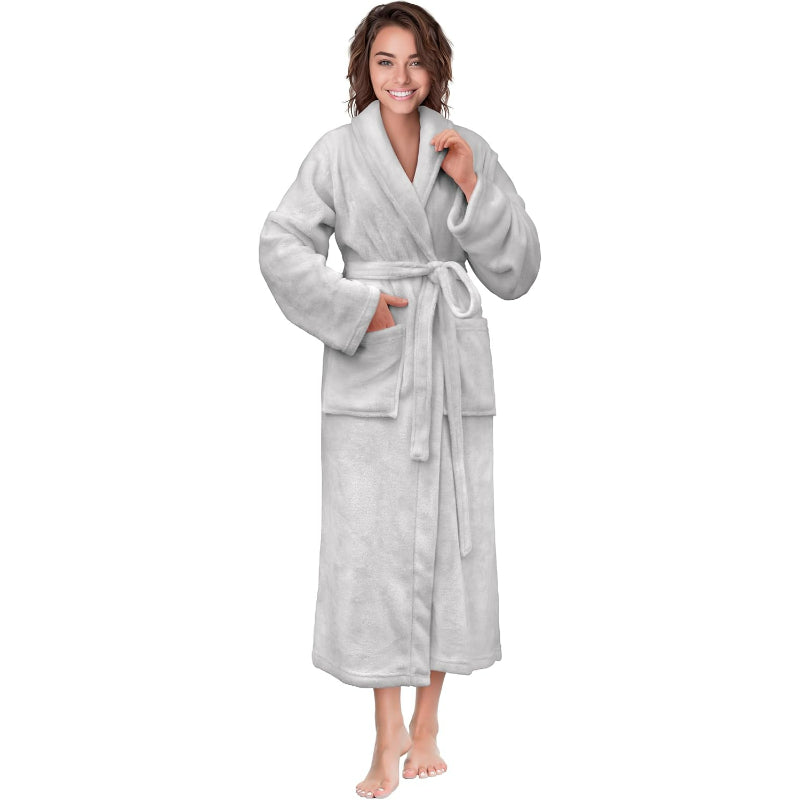Plush Fleece Long Robe-Original Pajamas