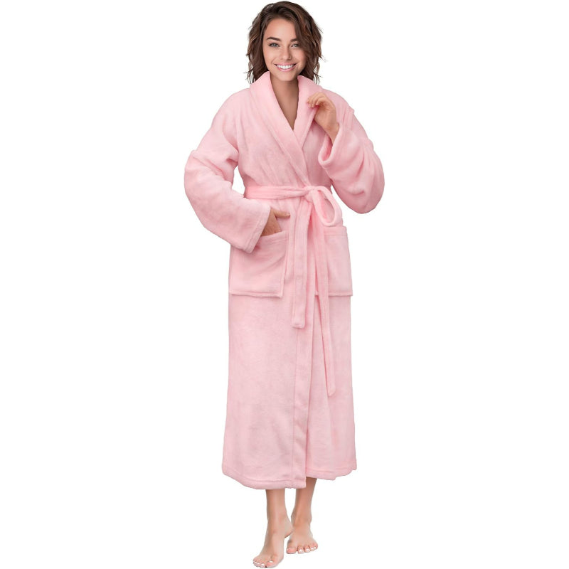 Plush Fleece Long Robe-Original Pajamas