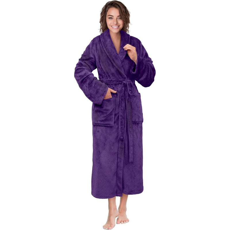 Plush Fleece Long Robe-Original Pajamas