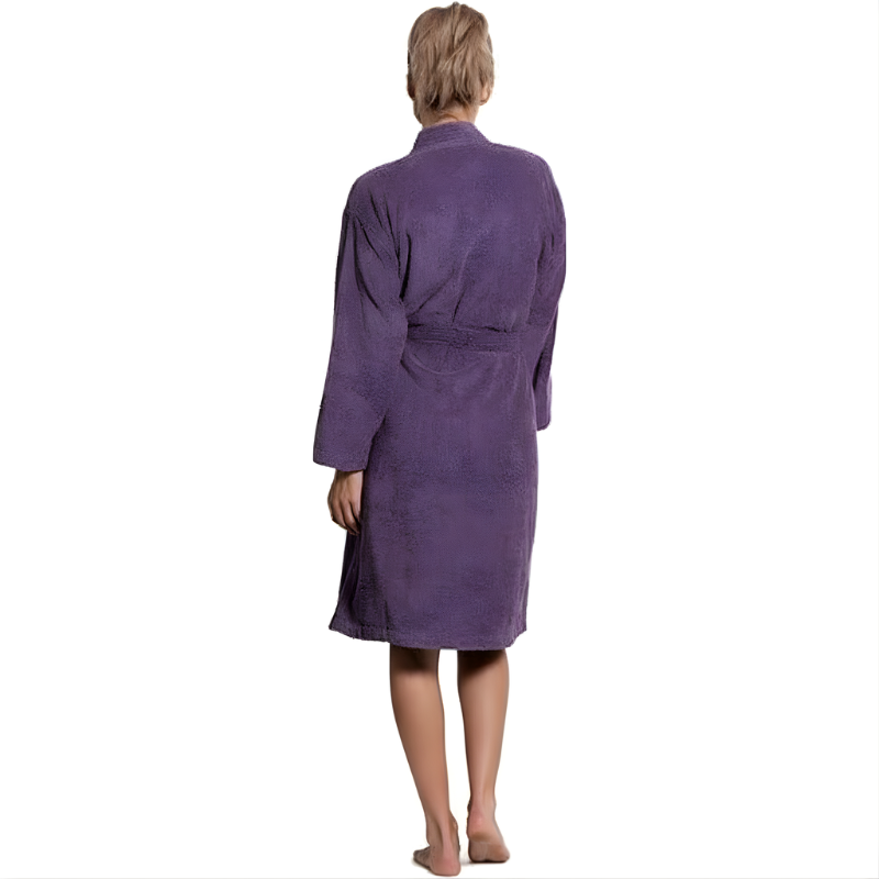 Soft Turkish Terry Cloth Kimono Design Bathrobe For Women