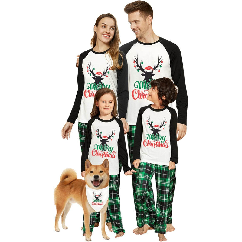 Holiday Letter Print Family Matching Pajama Set-Original Pajamas