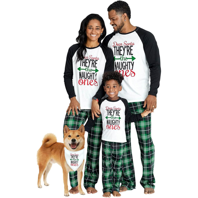 Holiday Letter Print Family Matching Pajama Set-Original Pajamas