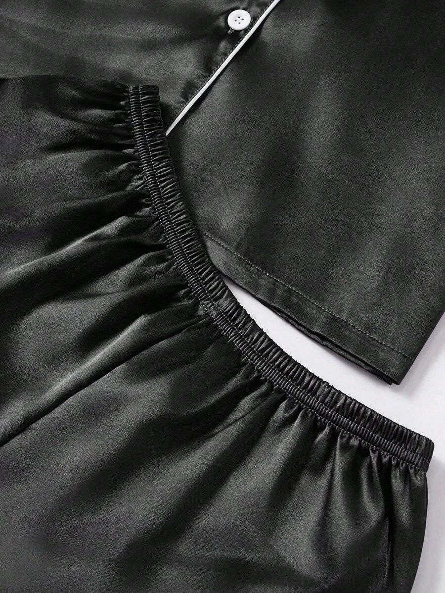 3 Piece Button Front Pajama Set-Original Pajamas